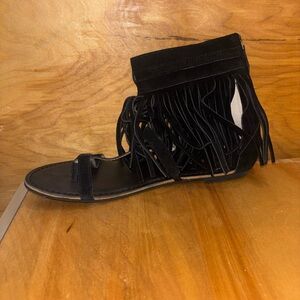 Koolaburra Black Fringe Sandals